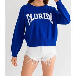 NEW SAGE & CITRUS game day florida sweater in royal